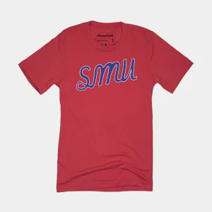 Vintage SMU Script Red Tee