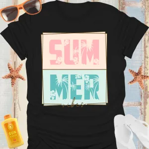 Vintage Summer Vibes T-Shirt With Tropical Design