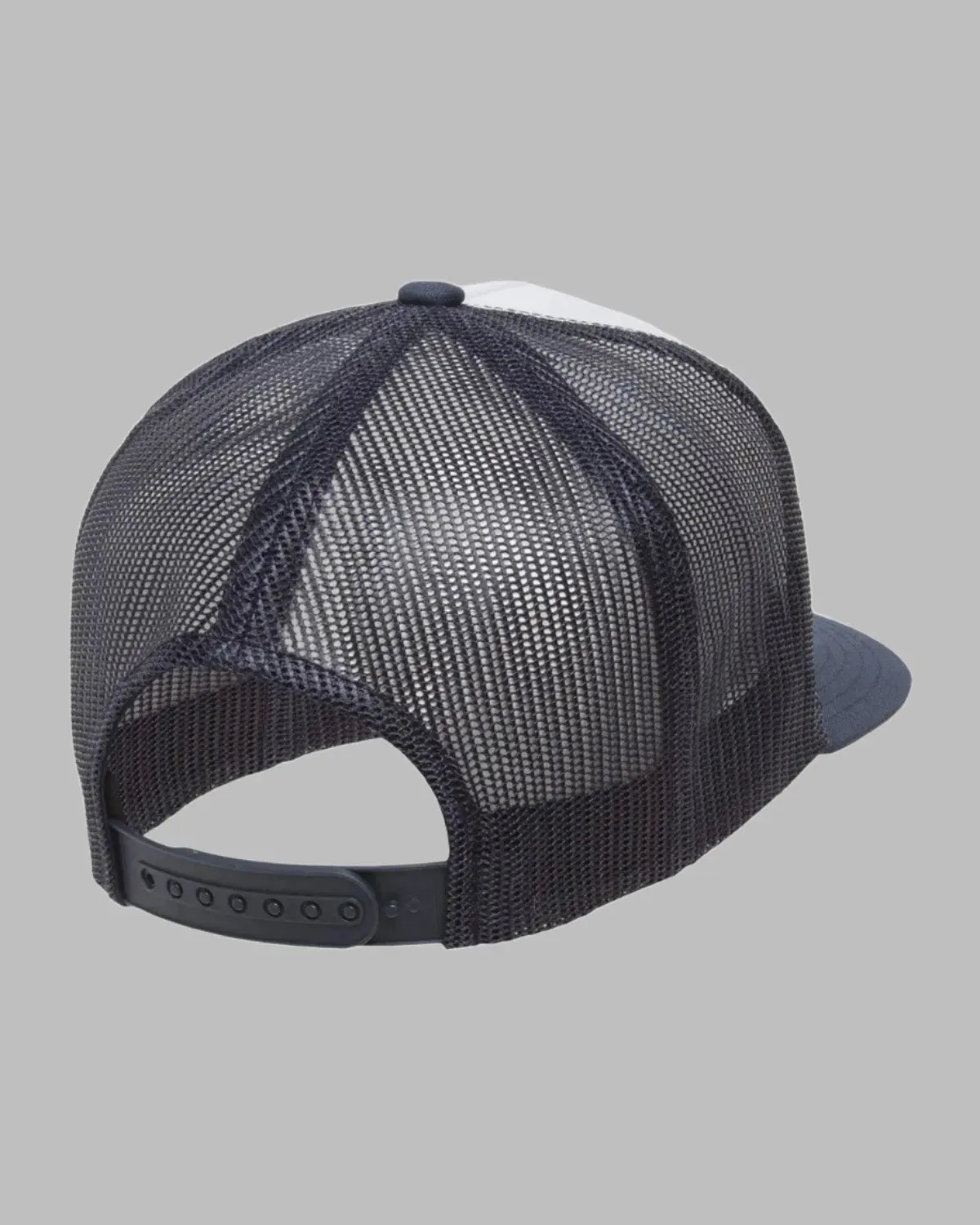 Vintage Trucker Hat with White Front Panel and Mesh Back | Adult Classic Cap with Polyester Blend
