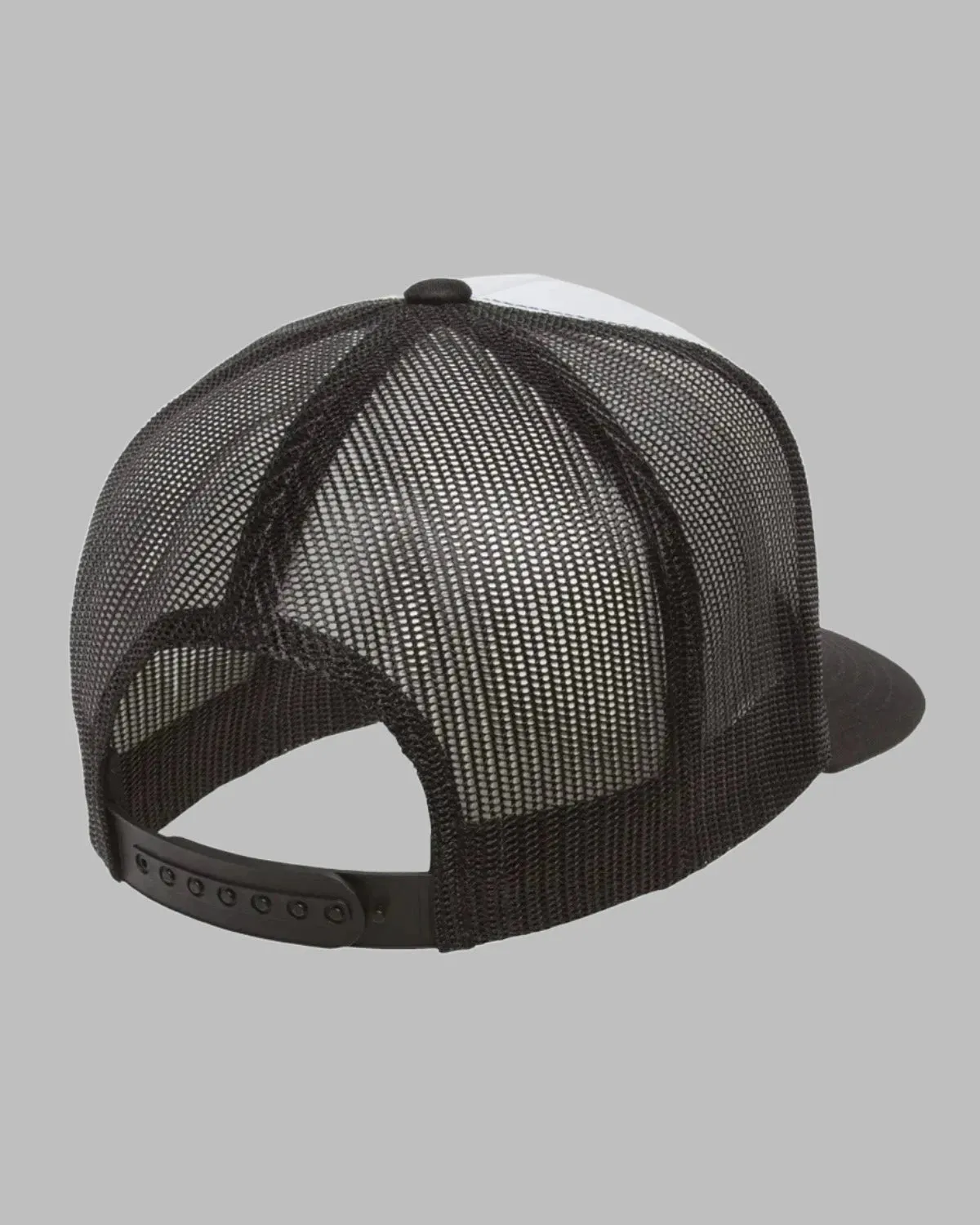 Vintage Trucker Hat with White Front Panel and Mesh Back | Adult Classic Cap with Polyester Blend