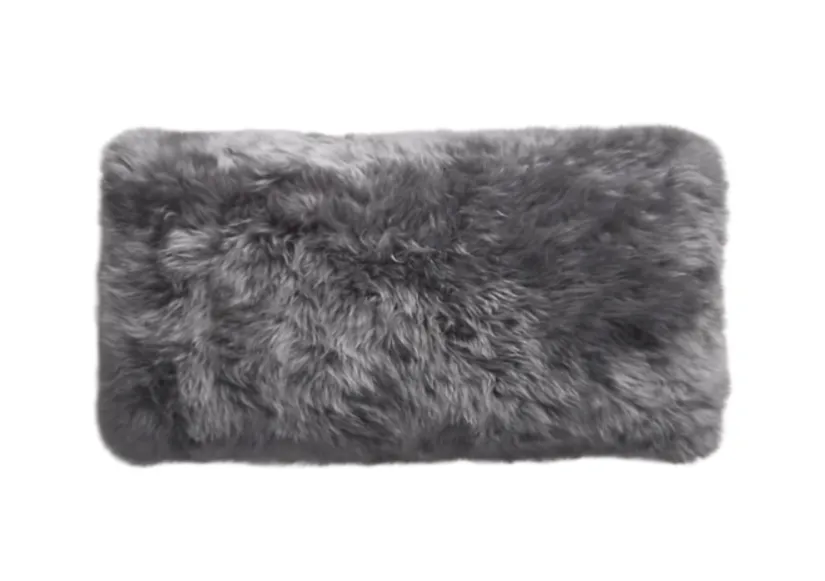 Virgin Australian Sheep Fur 12”x20” Lumbar Pillow VSF1220PLS DZ
