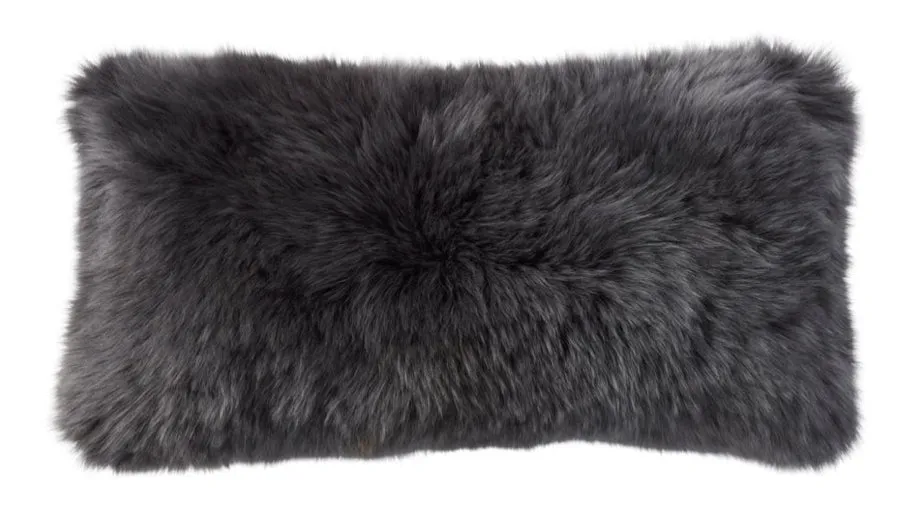 Virgin Australian Sheep Fur 12”x20” Lumbar Pillow VSF1220PLS DZ