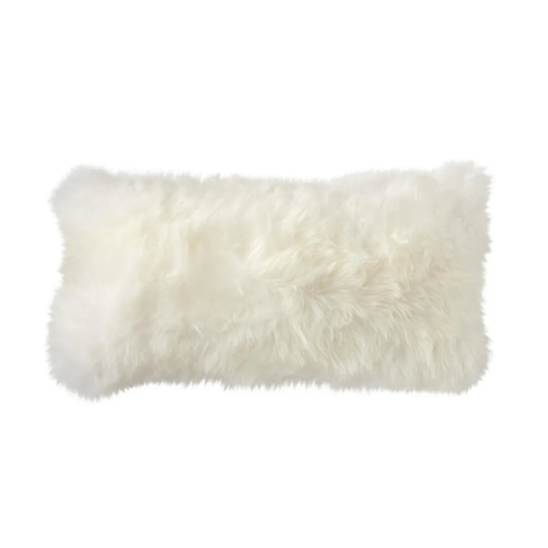 Virgin Australian Sheep Fur 12”x20” Lumbar Pillow VSF1220PLS DZ