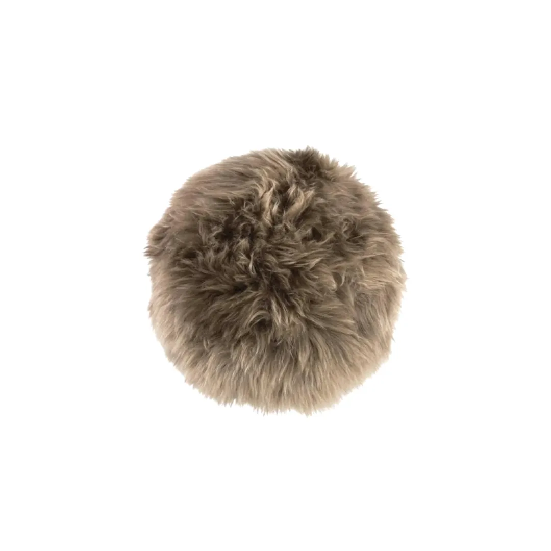 Virgin Australian Sheep Fur 16” Round Pillow VSF16DPLS DZ