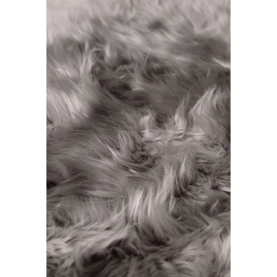Virgin Australian Sheep Fur 16” Round Pillow VSF16DPLS W
