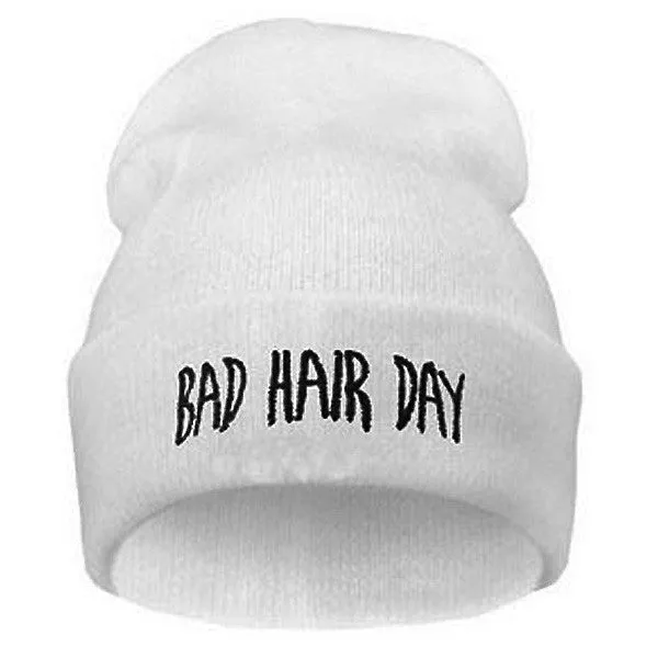 VOGUE Diamond bad hair day knit bonnet winter hat beanies for men women ski skullies