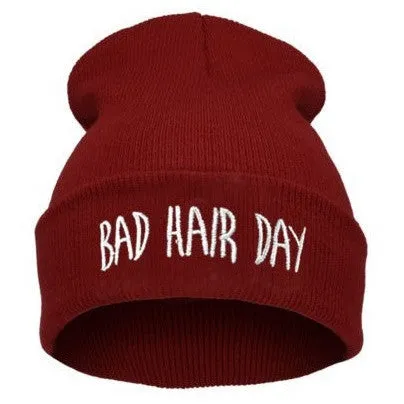 VOGUE Diamond bad hair day knit bonnet winter hat beanies for men women ski skullies