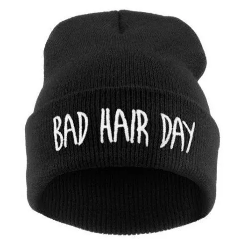 VOGUE Diamond bad hair day knit bonnet winter hat beanies for men women ski skullies