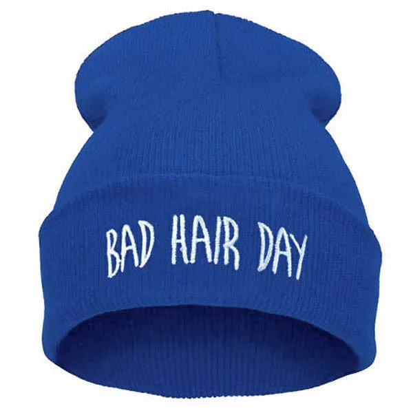 VOGUE Diamond bad hair day knit bonnet winter hat beanies for men women ski skullies