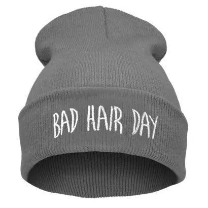VOGUE Diamond bad hair day knit bonnet winter hat beanies for men women ski skullies