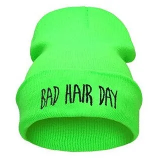 VOGUE Diamond bad hair day knit bonnet winter hat beanies for men women ski skullies