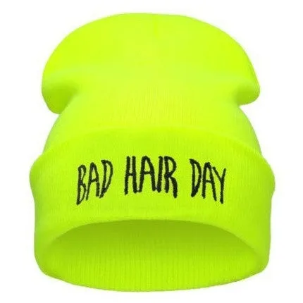 VOGUE Diamond bad hair day knit bonnet winter hat beanies for men women ski skullies