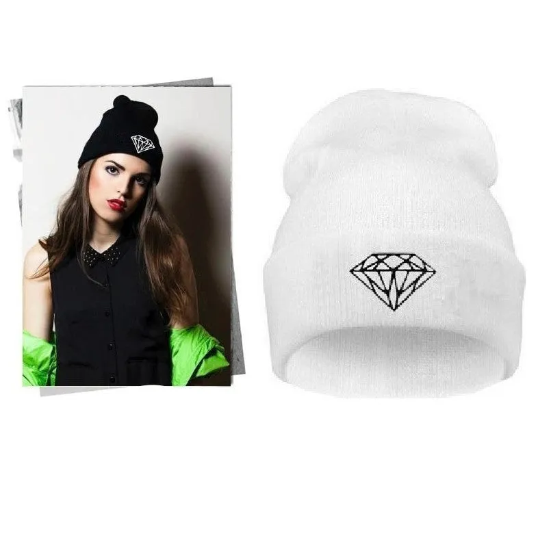 VOGUE Diamond bad hair day knit bonnet winter hat beanies for men women ski skullies