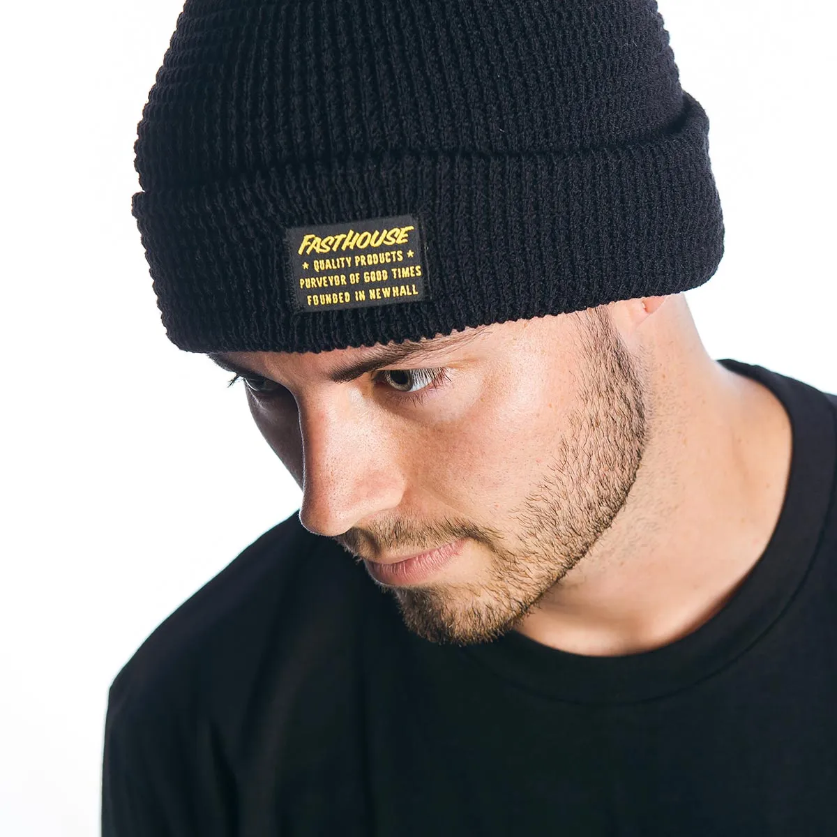 Waffle Beanie - Black