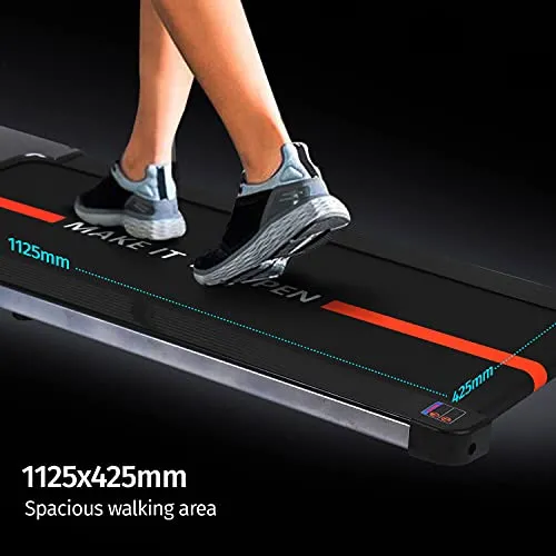 WELCARE MAXPRO PTM-X1 Under Desk Treadmill 2HP (Peak) Motorized Foldable PRE-INSTALLED Aerobic Treadmill, Walking PAD with LED Display