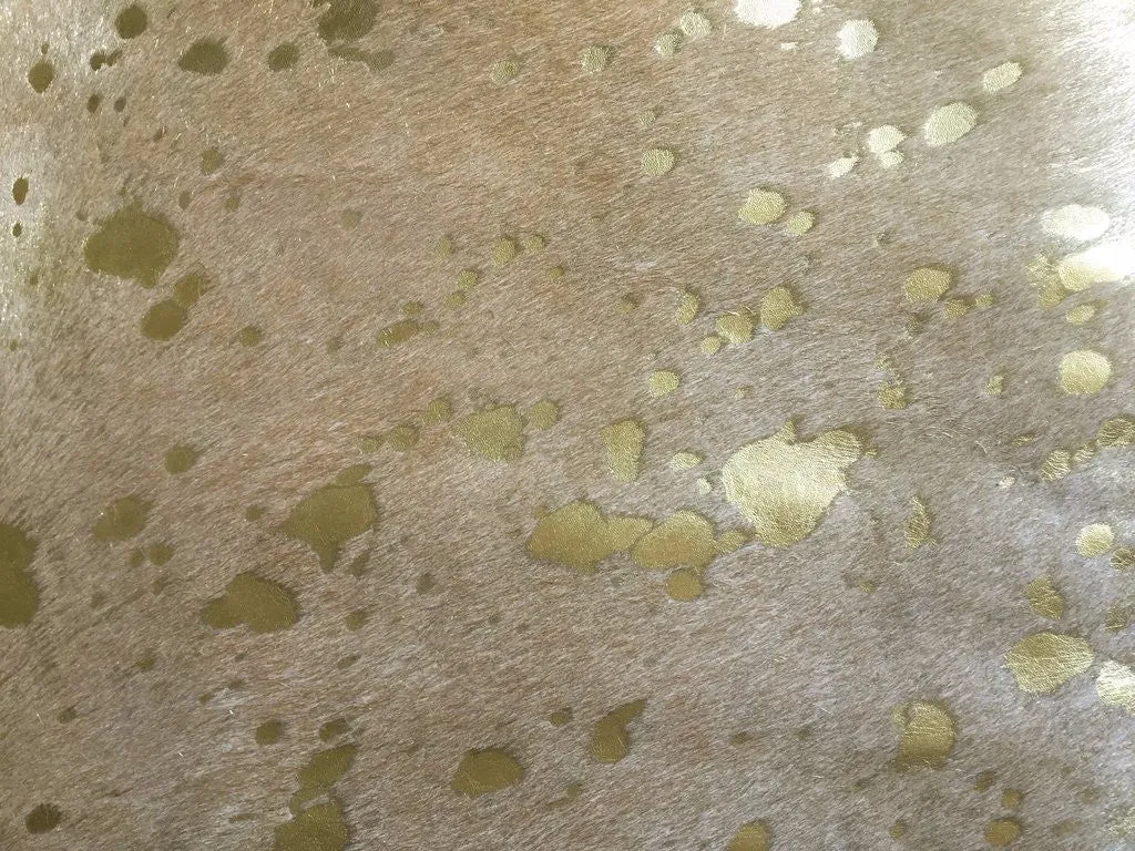 White Devore Gold Acid Washed Premium Brazilian Cowhide, XL CH04DVN DZ