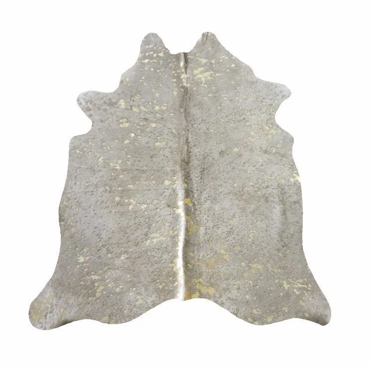 White Devore Gold Acid Washed Premium Brazilian Cowhide, XL CH04DVN DZ