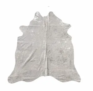 White Devore Silver Acid Washed Premium Brazilian Cowhide, XL CH05DVN SD