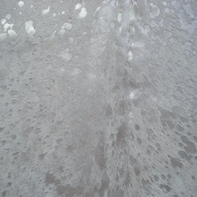 White Devore Silver Acid Washed Premium Brazilian Cowhide, XL CH05DVN W