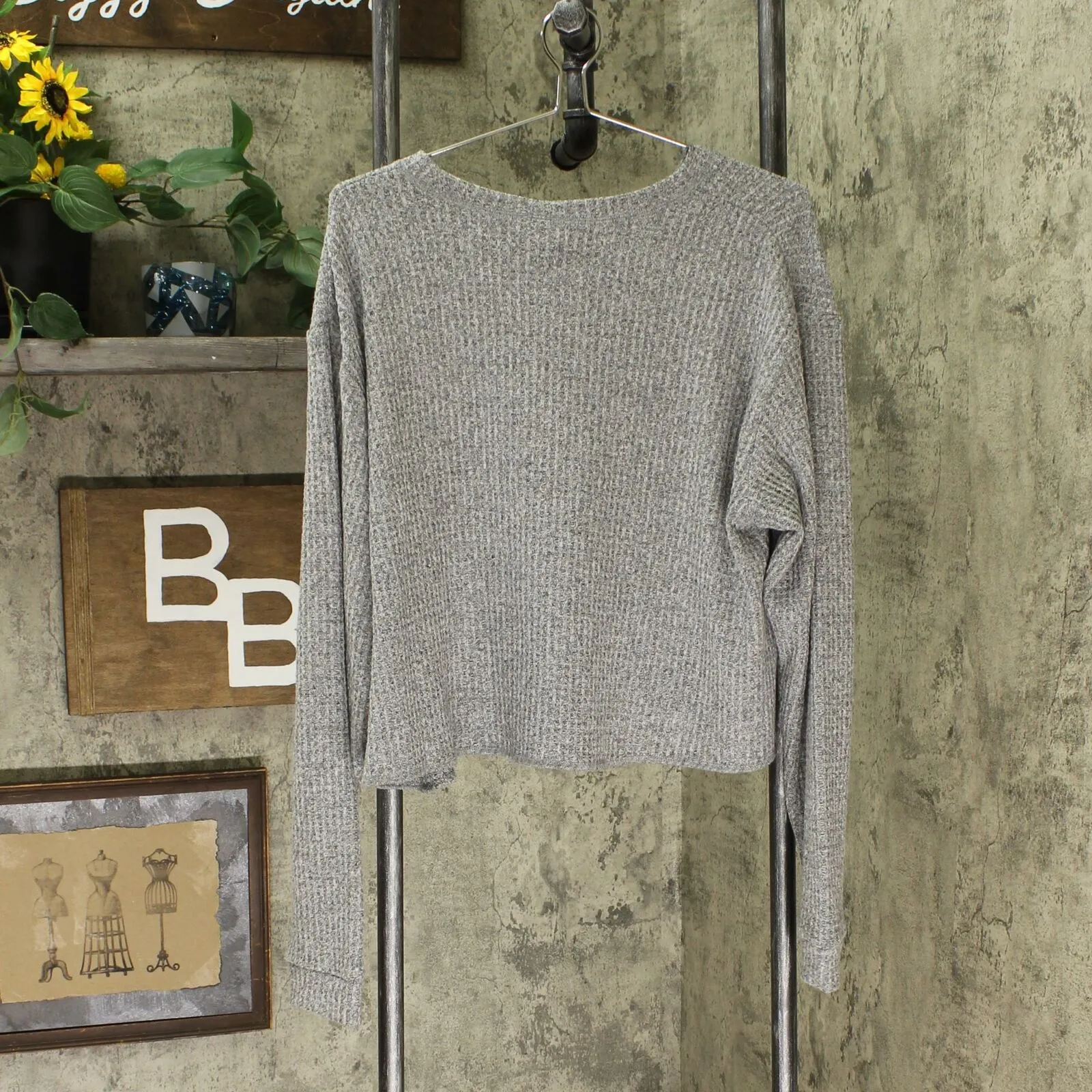 Wild Fable Women's Long Sleeve Crewneck Waffle Top