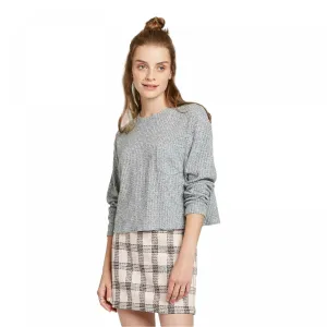 Wild Fable Women's Long Sleeve Crewneck Waffle Top