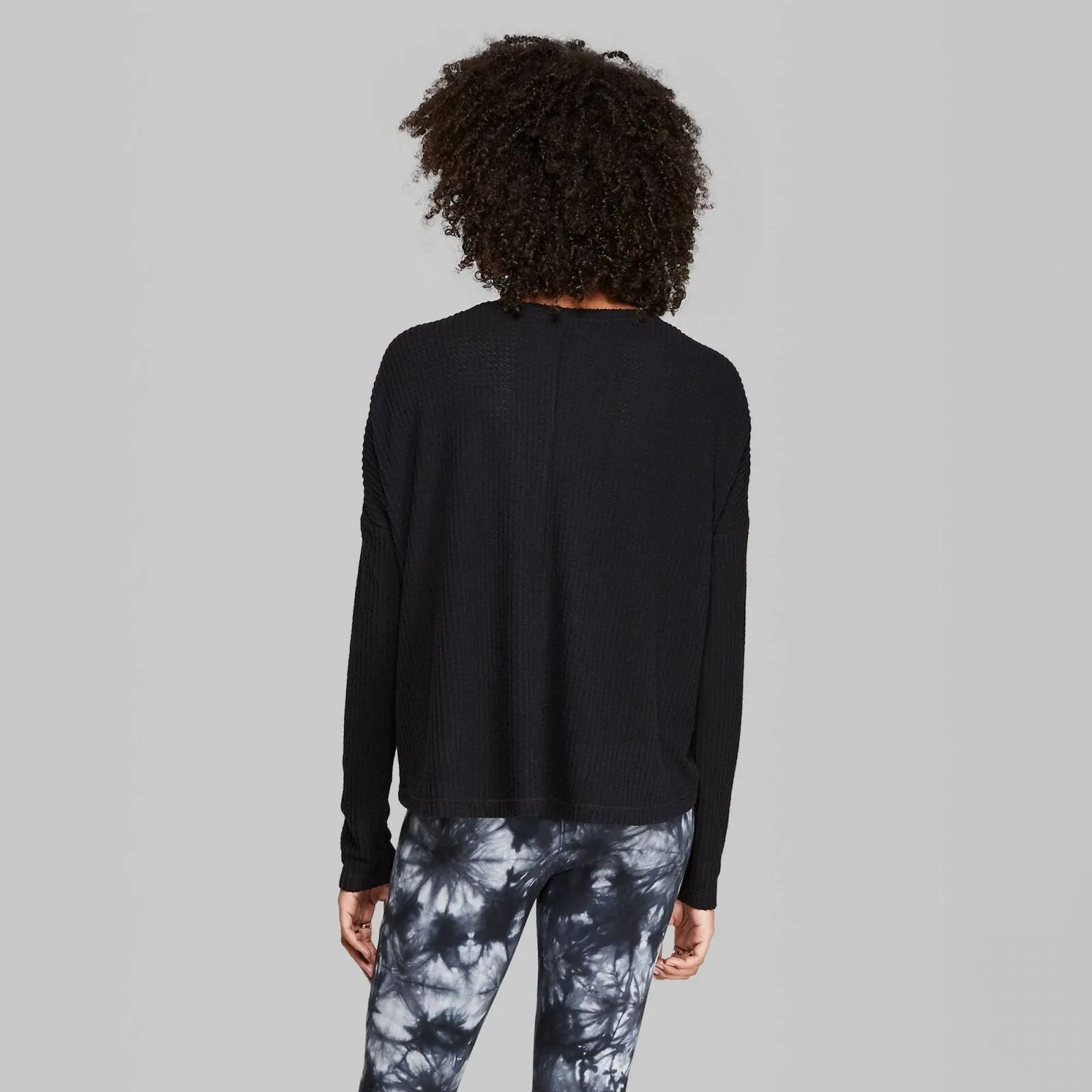 Wild Fable Women's Long Sleeve V-Neck Button Front Thermal Top