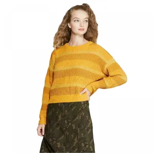 Wild Fable Women's Striped Crewneck Oversized Sweater
