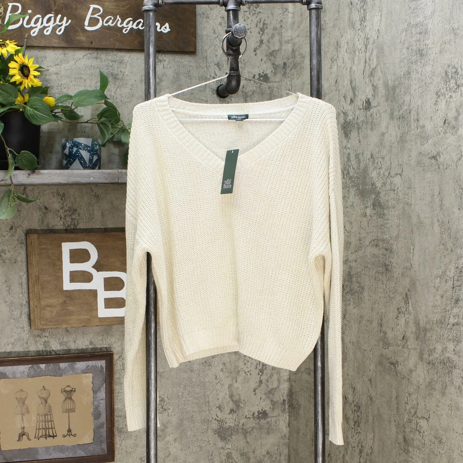 Wild Fable Women's V-Neck Cropped Sweater