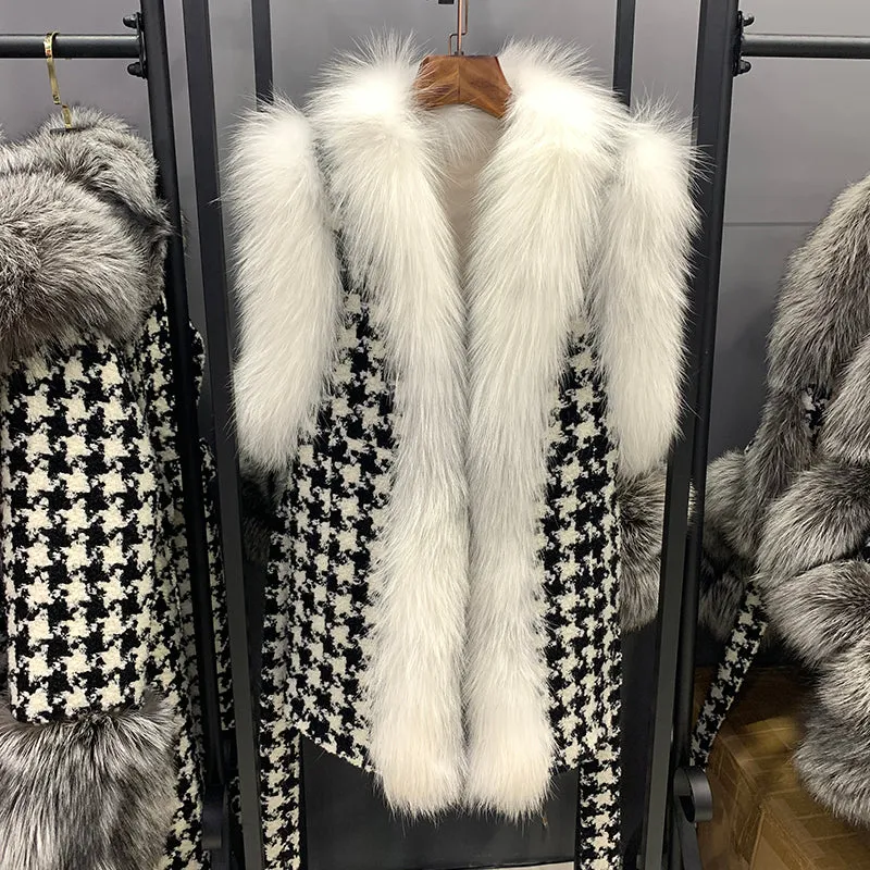 Women Luxury Warm Real Fox Fur Gilets Winter Fashion Fur Vest Waistcoat
