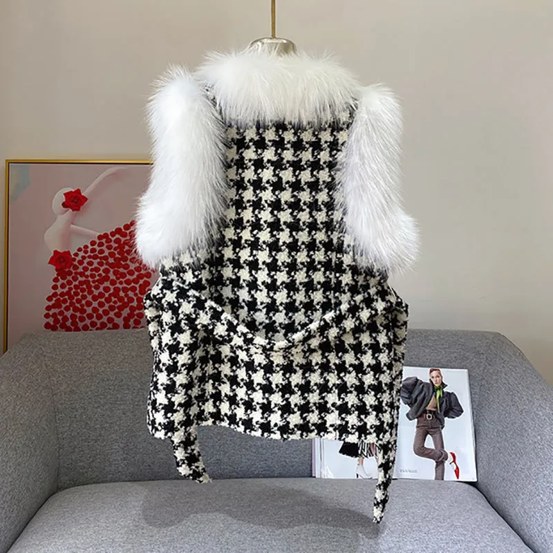 Women Luxury Warm Real Fox Fur Gilets Winter Fashion Fur Vest Waistcoat