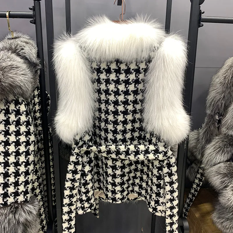 Women Luxury Warm Real Fox Fur Gilets Winter Fashion Fur Vest Waistcoat