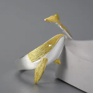 Women's Fashion Artistic Vintage Whale Ring