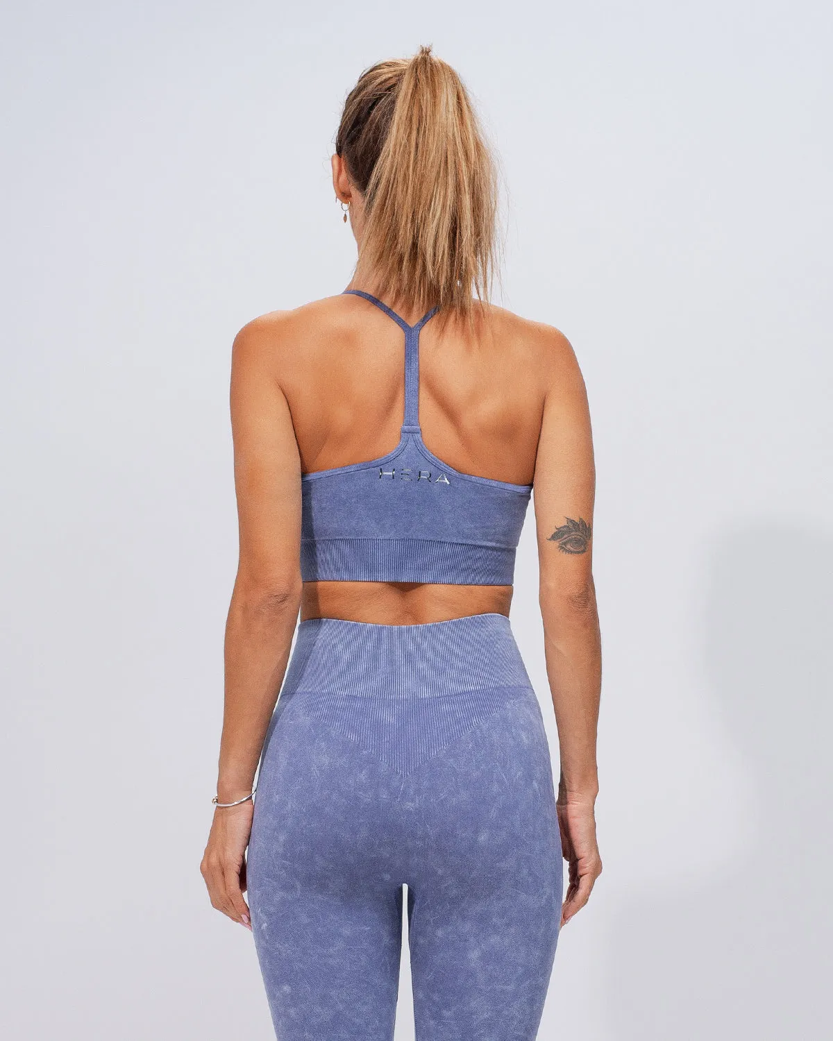 Women's Seamless Y Back Sports Bra Acid Wash