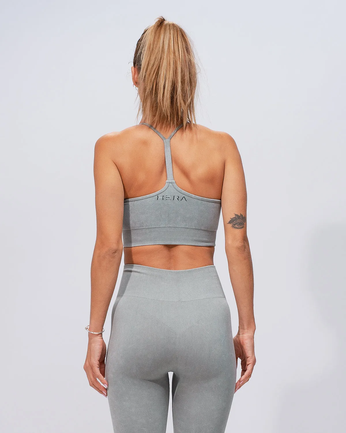 Women's Seamless Y Back Sports Bra Acid Wash
