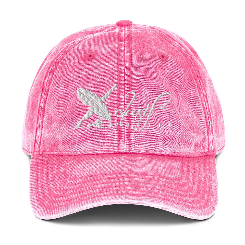 XCLUSIF POETIX WHITE LOGO Vintage Cotton Twill Cap