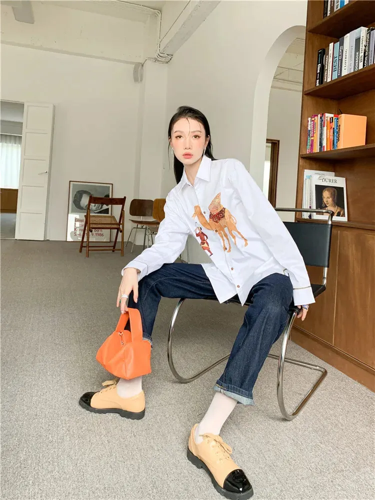 Y2K Camel Shirt