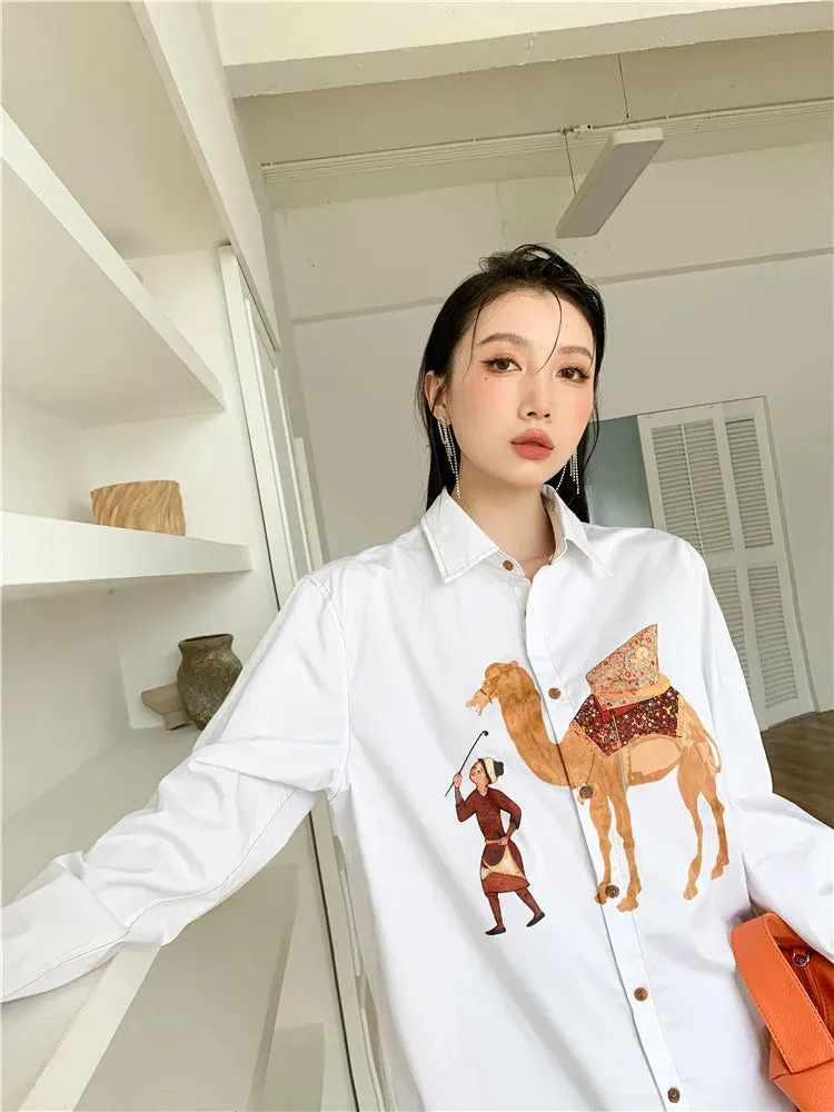 Y2K Camel Shirt