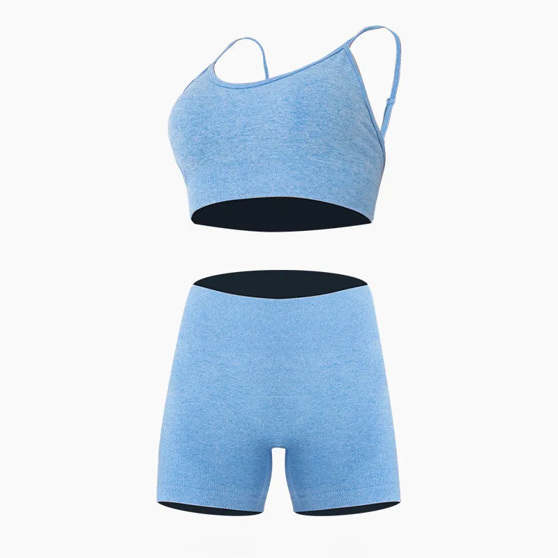 Yoga Clothing Suit Women's Quick-drying Sports Fitness Clothing Running Tight Nude Shorts