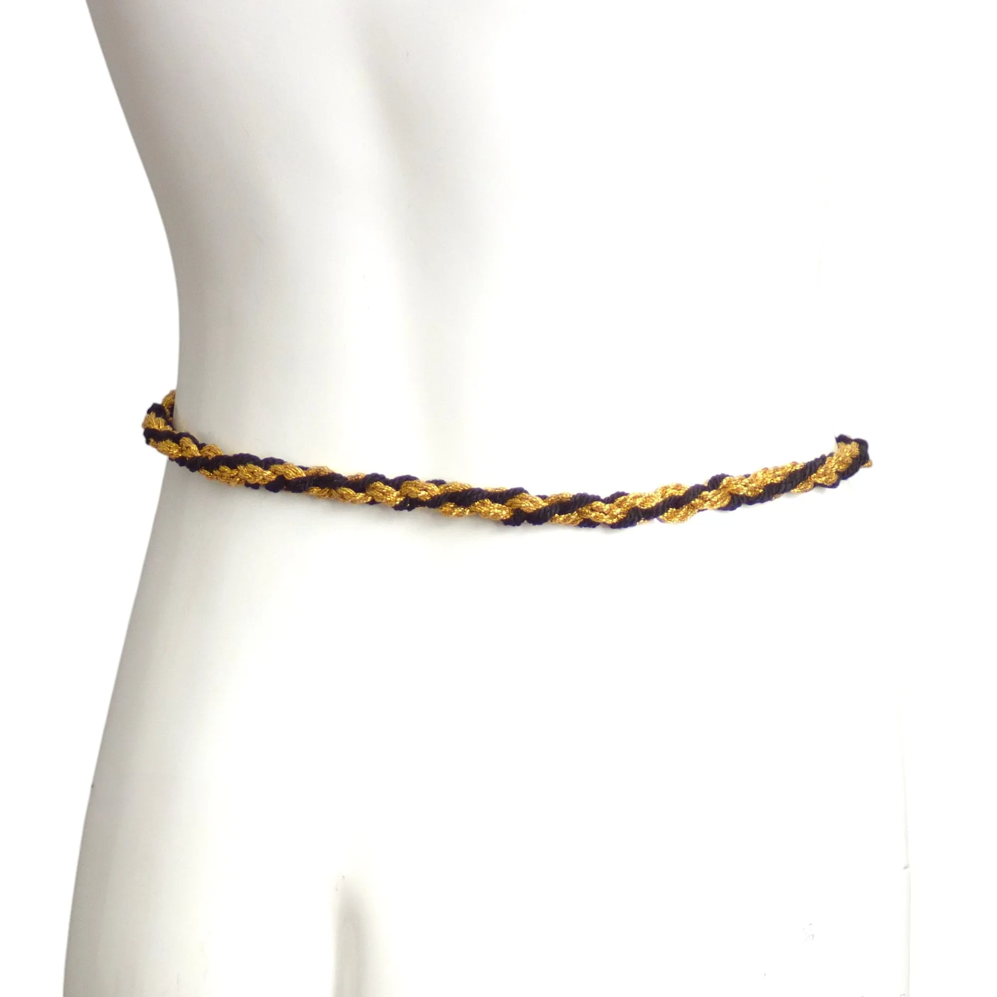 YVES SAINT LAURENT- 1980s NWT Woven Rope Belt