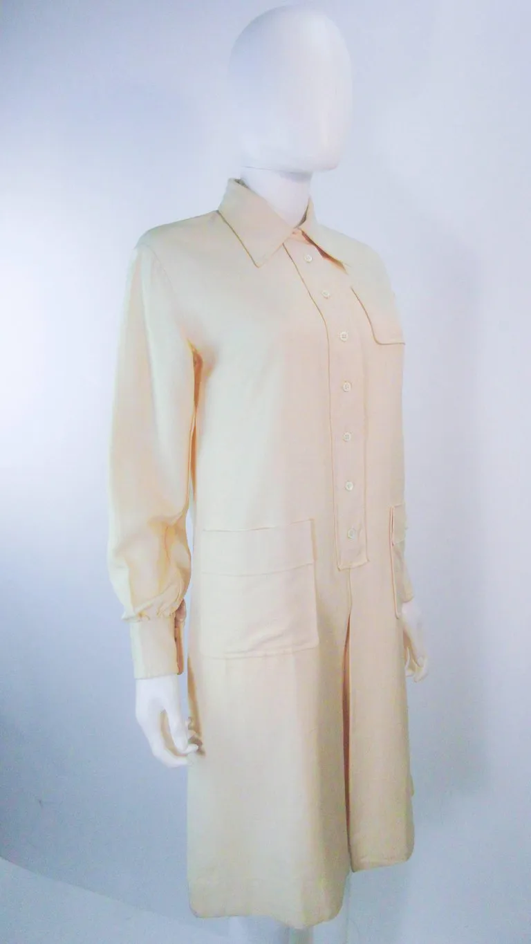 YVES SAINT LAURENT Safari Style Shirt Dress Size Small