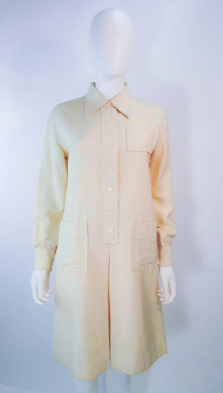 YVES SAINT LAURENT Safari Style Shirt Dress Size Small