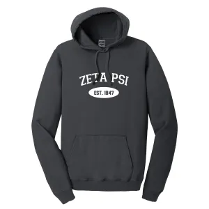 Zeta Psi Hooded Pullover Vintage Sweatshirt